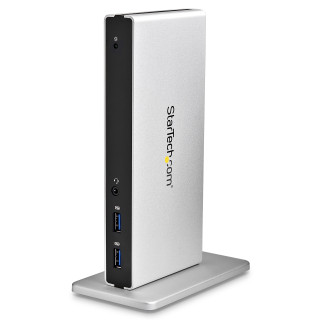 StarTech.com Station d'Accueil USB 3.0 pour Deux Écrans avec Adaptateurs DVI vers VGA et HDMI, 5x USB 3.0 et Audio - Station d