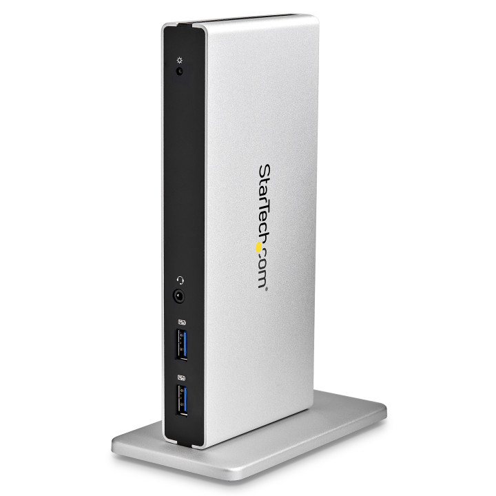 StarTech.com Station d'Accueil USB 3.0 pour Deux Écrans avec Adaptateurs DVI vers VGA et HDMI, 5x USB 3.0 et Audio - Station d