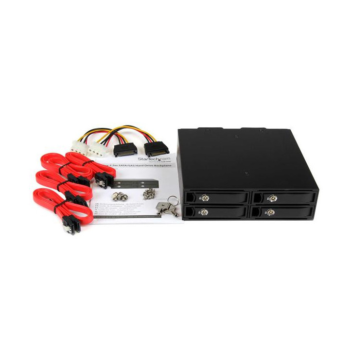 StarTech.com Backplane pour 4 disques durs SAS/SATA de 2,5" - Rack mobile 4x HDD / SSD avec échange à chaud