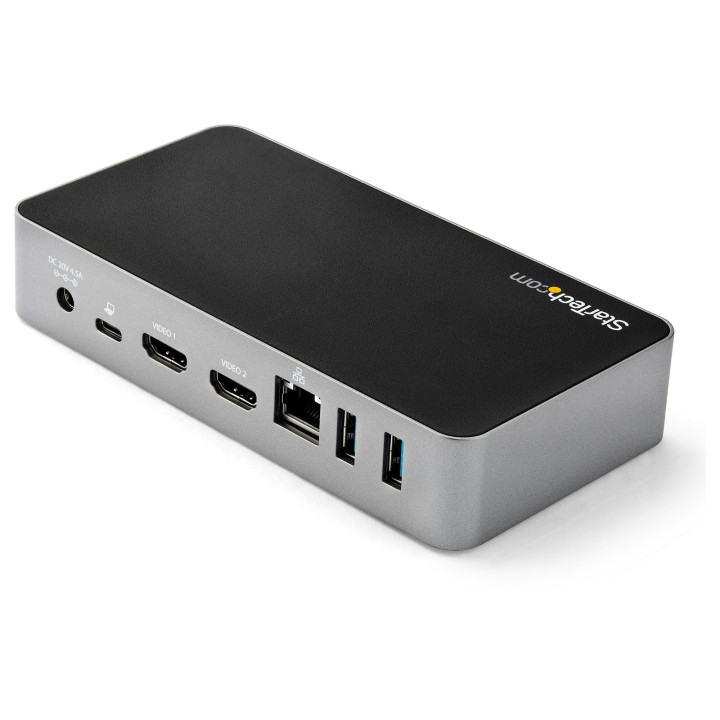 StarTech.com Dock USB-C - Station d'Accueil à Double Écran 1080p HDMI - 65W Power Delivery - 1x USB-C, 3x USB-A, Ethernet - D
