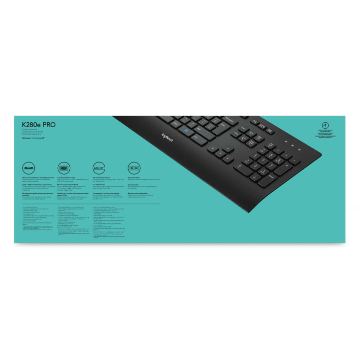 Logitech K280E Pro f/ Business clavier Bureau USB AZERTY Français Noir