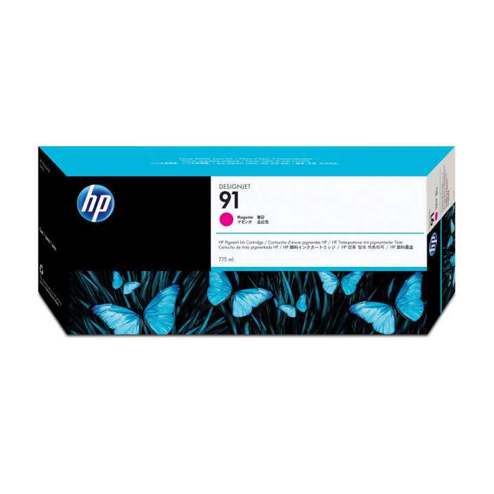 HP 91 DesignJet cartouche d'encre pigmentée magenta, 775 ml