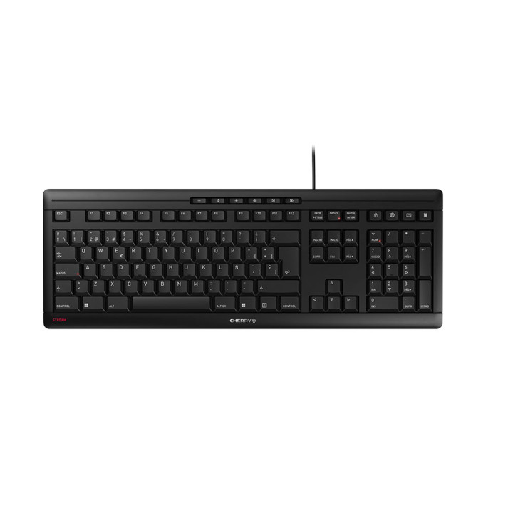 CHERRY STREAM clavier Universel USB QWERTY Espagnole Noir