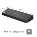 StarTech.com Station d'Accueil USB 3.0 Double Écran avec HDMI et DisplayPort 4K - USB 3.0 vers 4x USB-A, Ethernet, HDMI et DP 