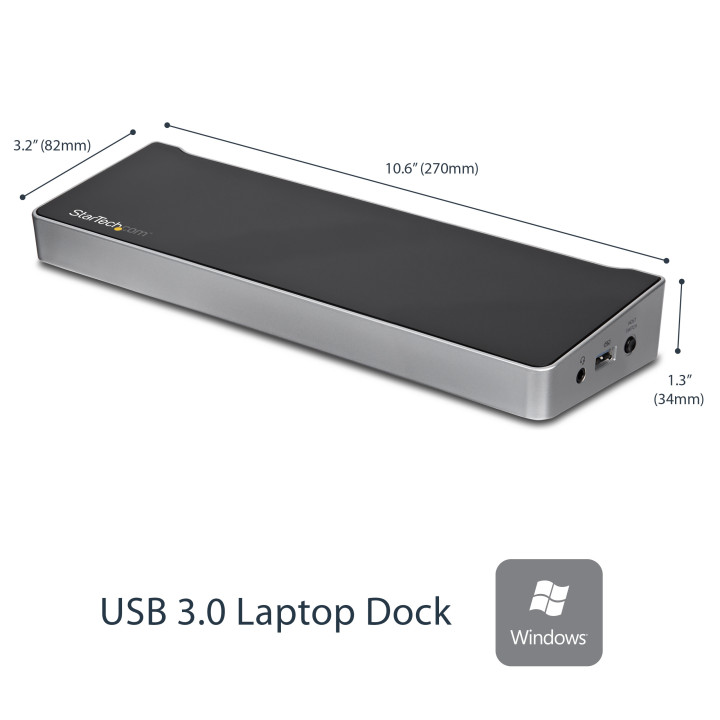 StarTech.com Station d'accueil USB 3.0 pour deux PC portables - KVM - Partagez un clavier, une souris, 2 écrans et des fichier