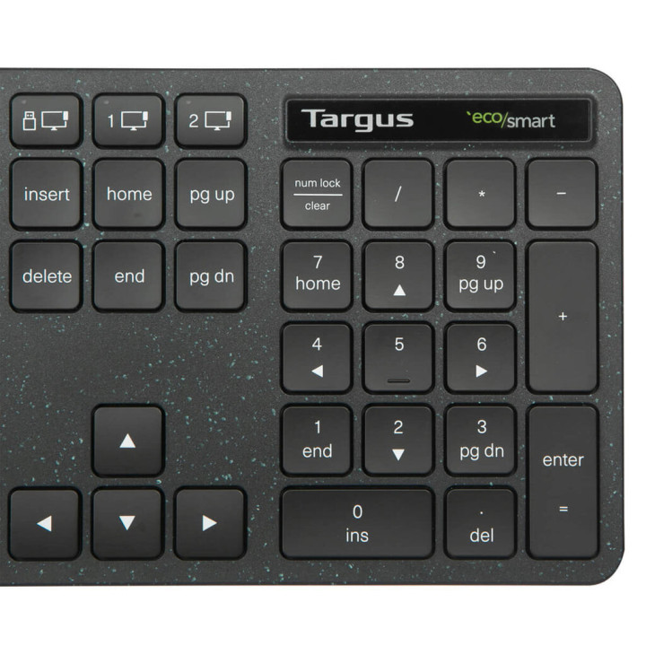 Targus EcoSmart AKB873FR clavier Universel RF sans fil + Bluetooth AZERTY Français Noir