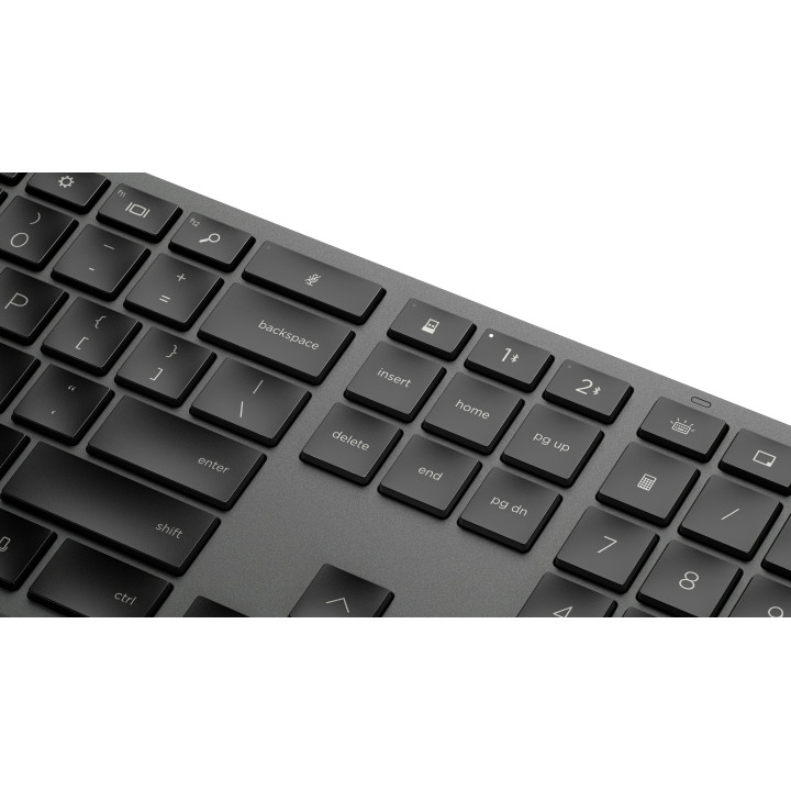 HP KBD 975 DUAL-MODE WL FR clavier RF sans fil + Bluetooth Noir