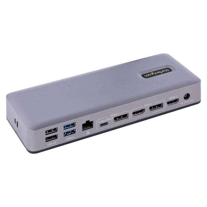 StarTech.com Station d'Accueil USB-C - Hub USB-C Multi-Moniteur HDMI/DP/DP Alt Mode - 3x 4K30 / 2x 4K60 - Dock USB 7 ports - 60