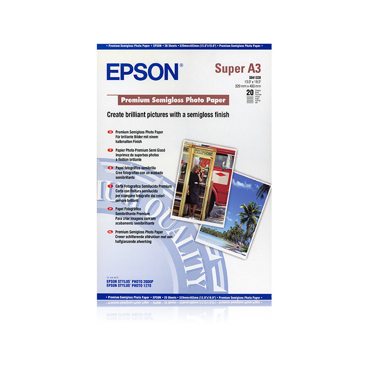 Epson Pap Photo Premium Semi Glacé A3+ (20f./251g)