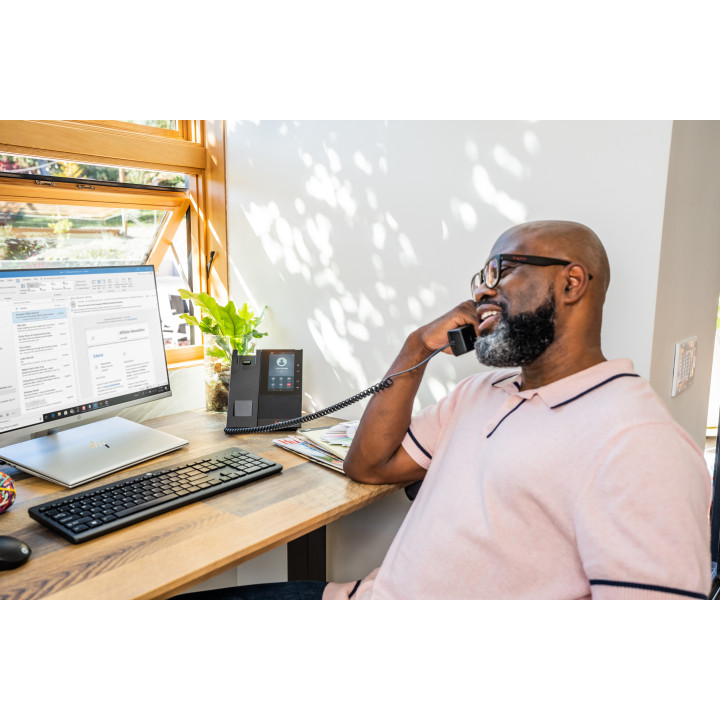 Poly Téléphone multimédia professionnel CCX 505 pour Microsoft Teams et compatible PoE