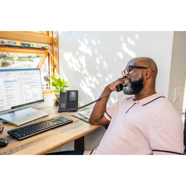 Poly Téléphone multimédia professionnel CCX 505 avec Open SIP et compatible PoE