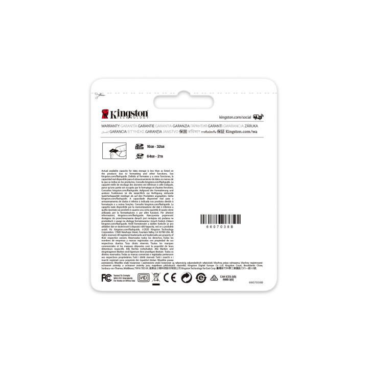 Kingston Technology Canvas Go! Plus Carte SDXC Canvas Go Plus 170R C10 UHS-I U3 V30 de 128 Go