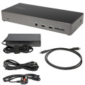 StarTech.com Dock USB-C - Station d'accueil USB Type C Triple Écrans 4K - Alimentation 100W - DP 1.4 Alt Mode & DSC, 2x Displa