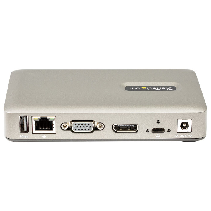 StarTech.com Dock USB C - USB-C vers DisplayPort 4K 30Hz ou VGA - Chargement USB Power Delivery 65W - Hub USB 3.1 Gen 1 à 4 po