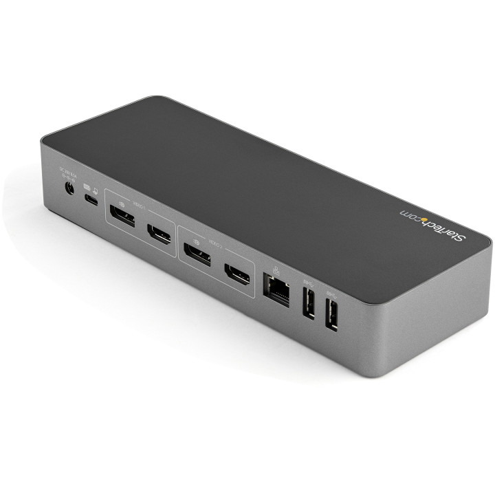 StarTech.com Station d'Accueil Universelle pour Ordinateur Portable, Station d'Accueil Hybride USB-C & USB-A, Dual 4K DP & HDMI