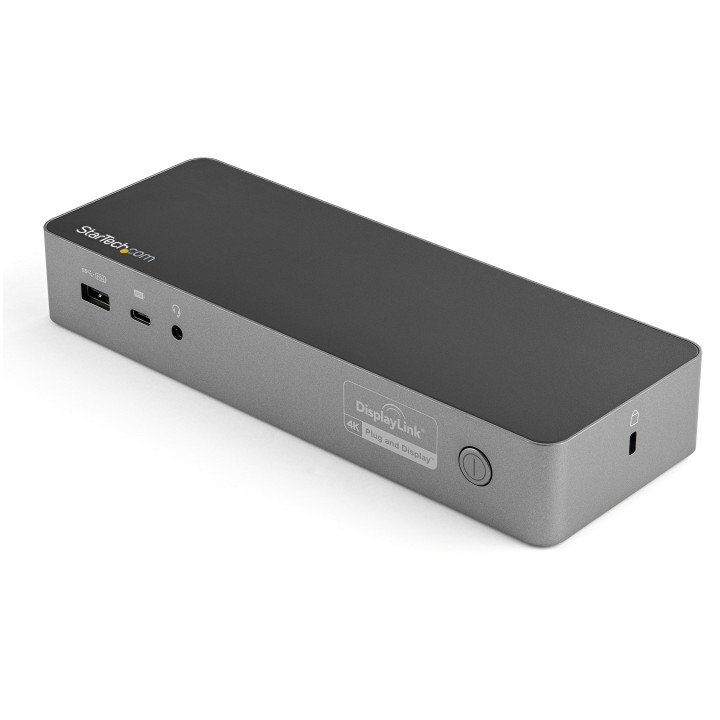 StarTech.com Station d'Accueil Universelle pour Ordinateur Portable, Station d'Accueil Hybride USB-C & USB-A, Dual 4K DP & HDMI