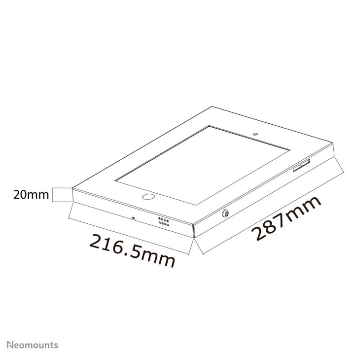 Neomounts IPAD2N-UN20BLACK Support mural pour tablette 9.7" - verrouillable