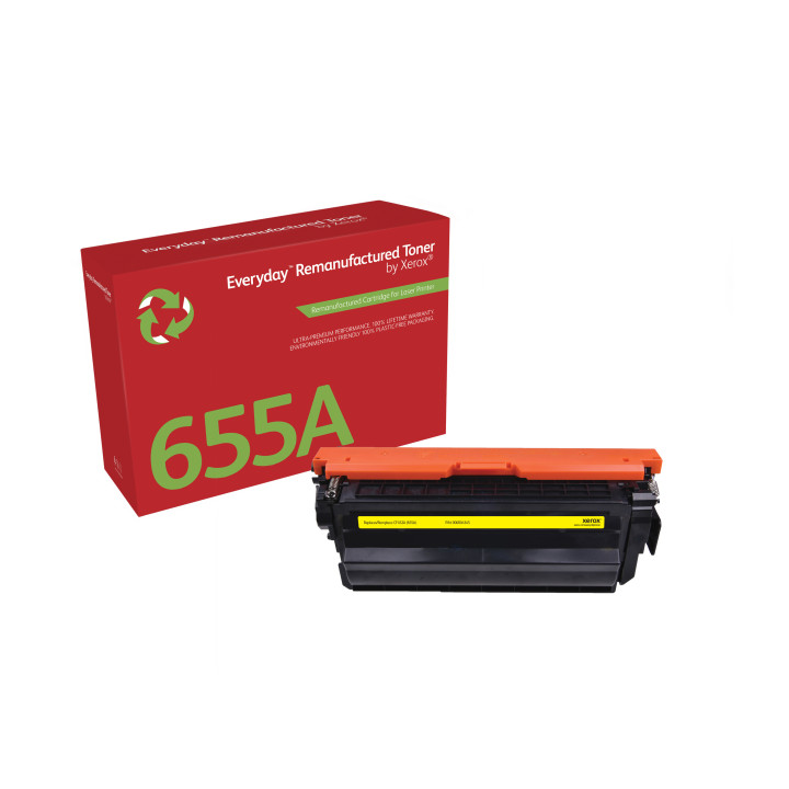 Toner remanufacturé Jaune Everyday™ de Xerox compatible avec HP 655A (CF452A), Capacité standard