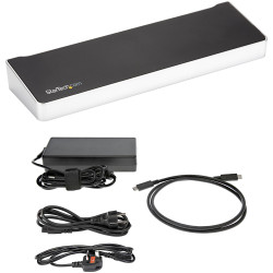 StarTech.com Station d'Accueil USB-C 4K, Station d'Accueil pour Triple Moniteur UHD 4K, Mac et Windows, USB C vers HDMI et Disp