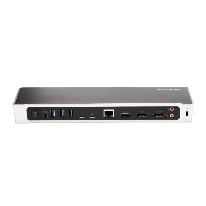 StarTech.com Station d'Accueil USB-C 4K, Station d'Accueil pour Triple Moniteur UHD 4K, Mac et Windows, USB C vers HDMI et Disp