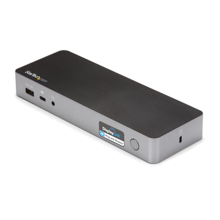StarTech.com Station d'Accueil Universelle pour Ordinateur Portable, Station d'Accueil Hybride USB-C & USB-A, Dual 4K DP & HDMI