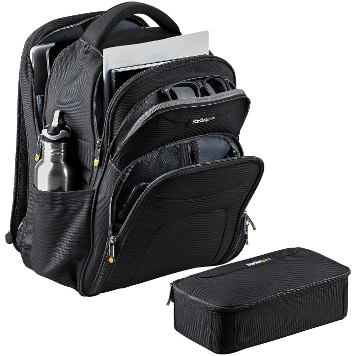StarTech.com Sac à Dos Ordinateur Portable 15,6 pouces avec Compartiments Amovible pour Accessoires - Sac Informatique Profess
