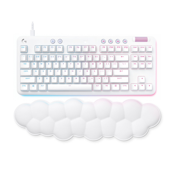 Logitech G713 clavier USB AZERTY Français Blanc