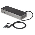 StarTech.com Dock USB-C & USB-A - Station d'Accueil Universelle à Triple Écran DisplayPort & HDMI 4K 60Hz - 85W Power Deliver