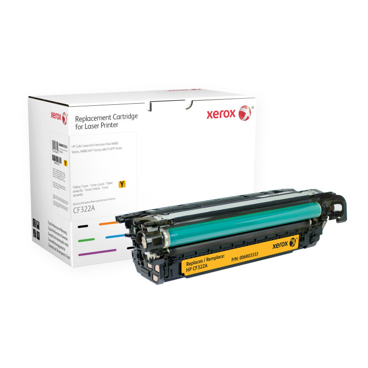 Xerox Toner jaune. Equivalent à HP CF322A. Compatible avec HP Colour LaserJet M680