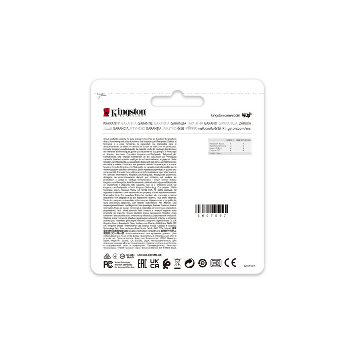 Kingston Technology DataTraveler 64GB USB3.2 Gen 1 Exodia M (Noir + Bleu)