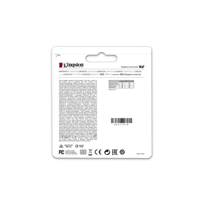 Kingston Technology DataTraveler 128 Go Micro 200 Mo/s Metal USB 3.2 Gen 1