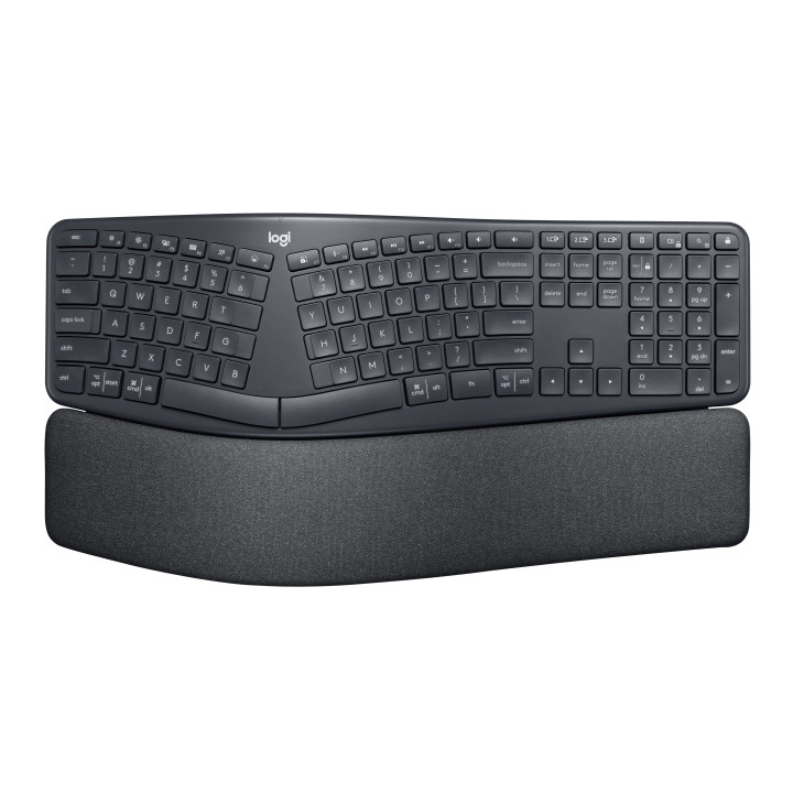 Logitech ERGO K860 clavier Bureau Bluetooth AZERTY Français Graphite