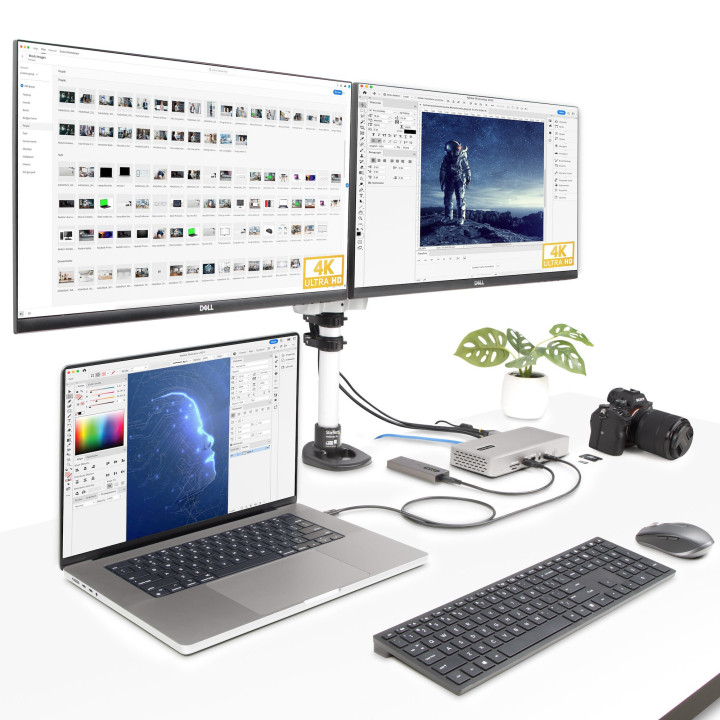StarTech.com Station d'Accueil Thunderbolt 4 pour Écrans Multiples, Docking Station/Dock pour Quadruples/Triples/Doubles Écra