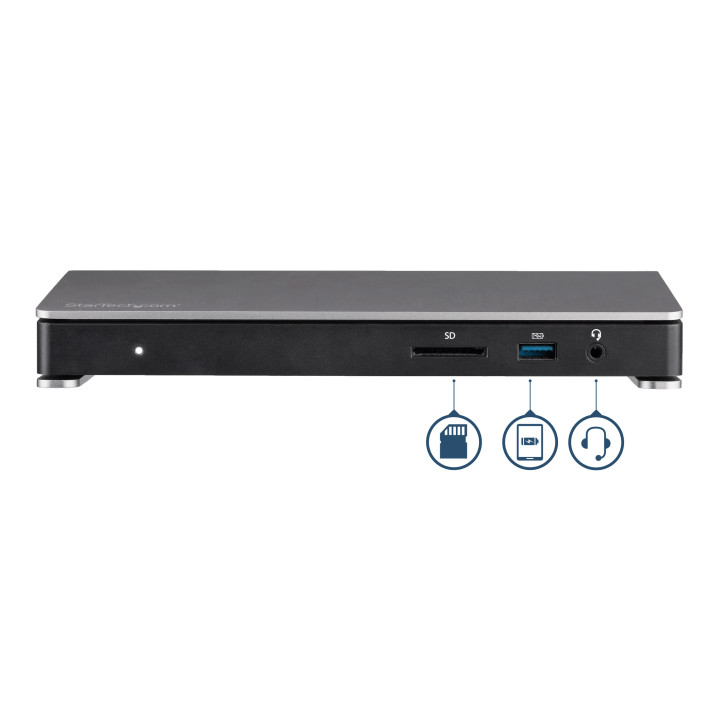 StarTech.com Dock Thunderbolt 3 pour PC portable - Station d'Accueil à Double Écran - Dual 4k 60Hz Displayport - 85W Power De