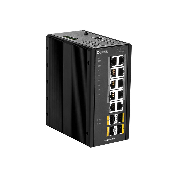 D-Link DIS‑300G‑14PSW Géré L2 Gigabit Ethernet (10/100/1000) Connexion Ethernet, supportant l'alimentation via ce port (P
