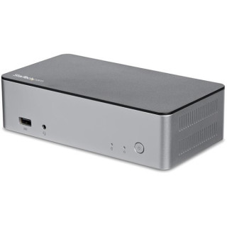 StarTech.com Station d'accueil USB-C double affichage DisplayPort - Baie de lecteur de disque dur/SSD SATA de 2,5 pouces - MST 