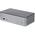 StarTech.com Station d'accueil USB-C double affichage DisplayPort - Baie de lecteur de disque dur/SSD SATA de 2,5 pouces - MST 