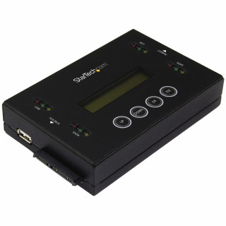 StarTech.com Duplicateur et Effaceur de Disque Dur Autonome 1:1, Cloneur et Effaceur de HDD/SSD SATA et de Clé USB, Écran LCD