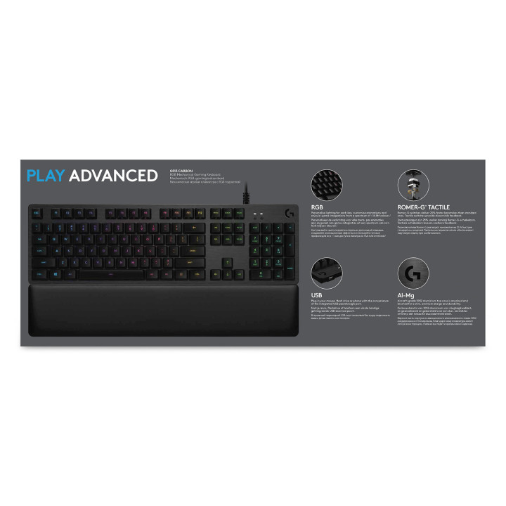 Logitech G G513 CARBON Clavier gaming mécanique RVB