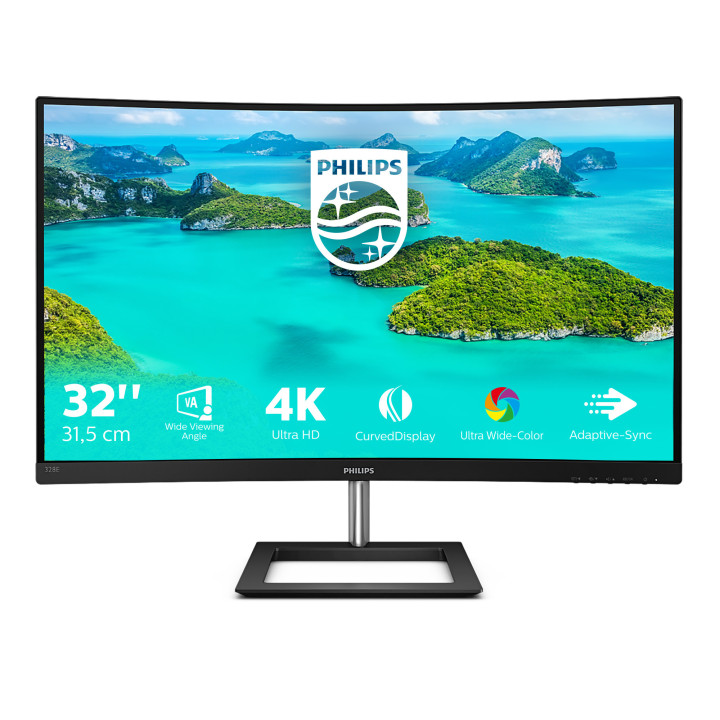 Philips E Line 328E1CA/00 écran plat de PC 80 cm (31.5") 3840 x 2160 pixels 4K Ultra HD LCD Noir