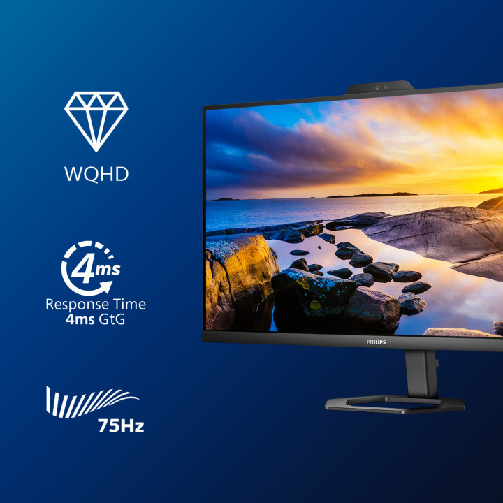 Philips 5000 series 27E1N5600HE/00 écran plat de PC 68,6 cm (27") 2560 x 1440 pixels Quad HD LCD Noir