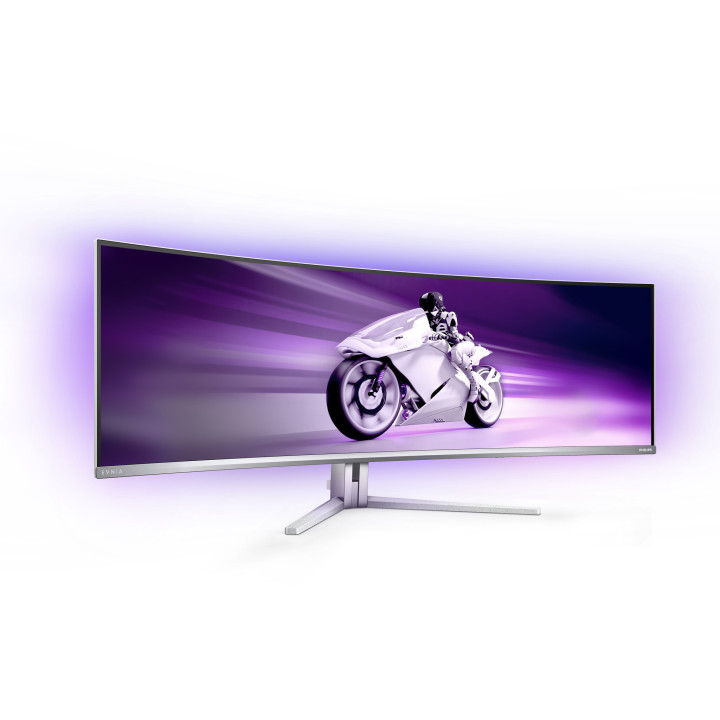 Philips Evnia 8000 49M2C8900L/00 écran plat de PC 124,2 cm (48.9") 5120 x 1440 pixels Dual QHD QD-OLED Blanc