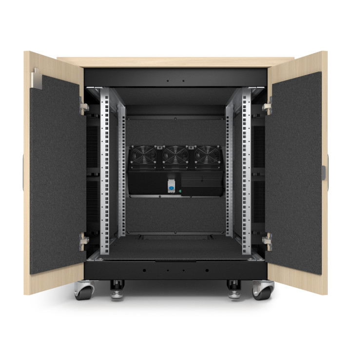 APC NetShelter - Rack informatique insonorisé - 12U - Finition Erable