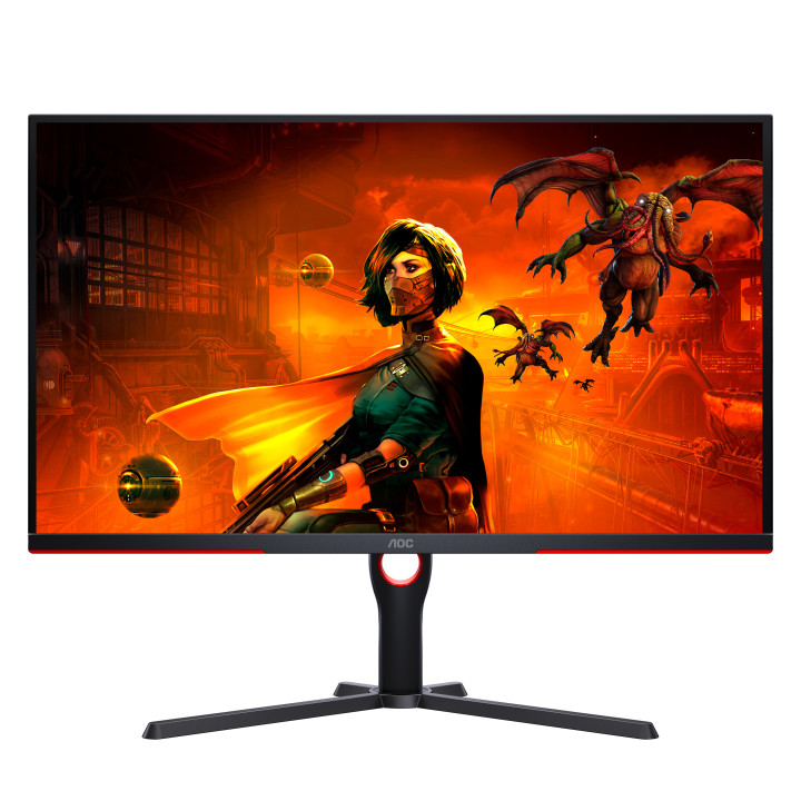 AOC G3 U32G3X/BK écran plat de PC 80 cm (31.5") 3840 x 2160 pixels 4K Ultra HD LED Noir, Rouge