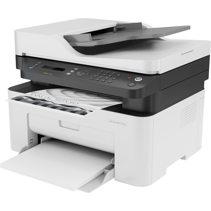 HP Laser MFP 137fnw, Black and white, Printer for Small medium business, Print, copy, scan, fax
