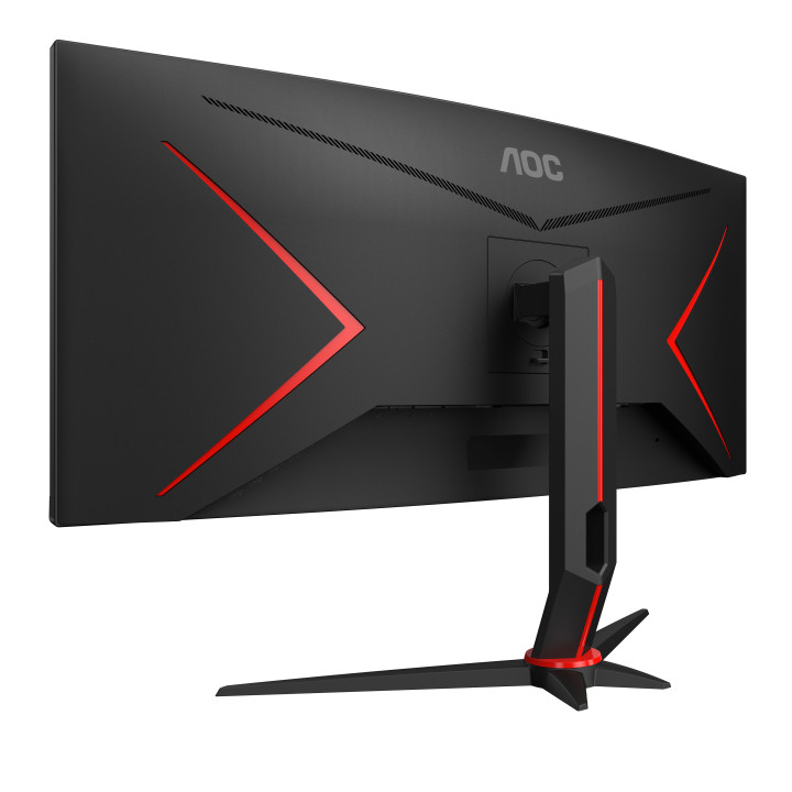 AOC G2 CU34G2/BK écran plat de PC 86,4 cm (34") 3440 x 1440 pixels Quad HD LED Noir, Rouge