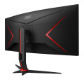 AOC G2 CU34G2/BK écran plat de PC 86,4 cm (34") 3440 x 1440 pixels Quad HD LED Noir, Rouge