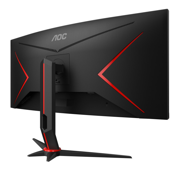 AOC G2 CU34G2/BK écran plat de PC 86,4 cm (34") 3440 x 1440 pixels Quad HD LED Noir, Rouge