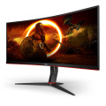 AOC G2 CU34G2/BK écran plat de PC 86,4 cm (34") 3440 x 1440 pixels Quad HD LED Noir, Rouge