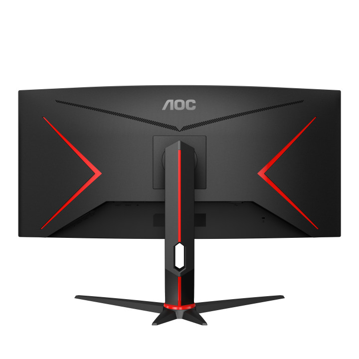 AOC G2 CU34G2/BK écran plat de PC 86,4 cm (34") 3440 x 1440 pixels Quad HD LED Noir, Rouge